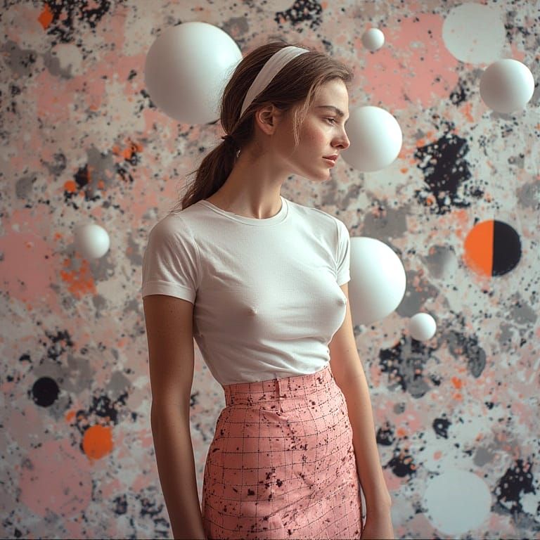 Portrait with spheres