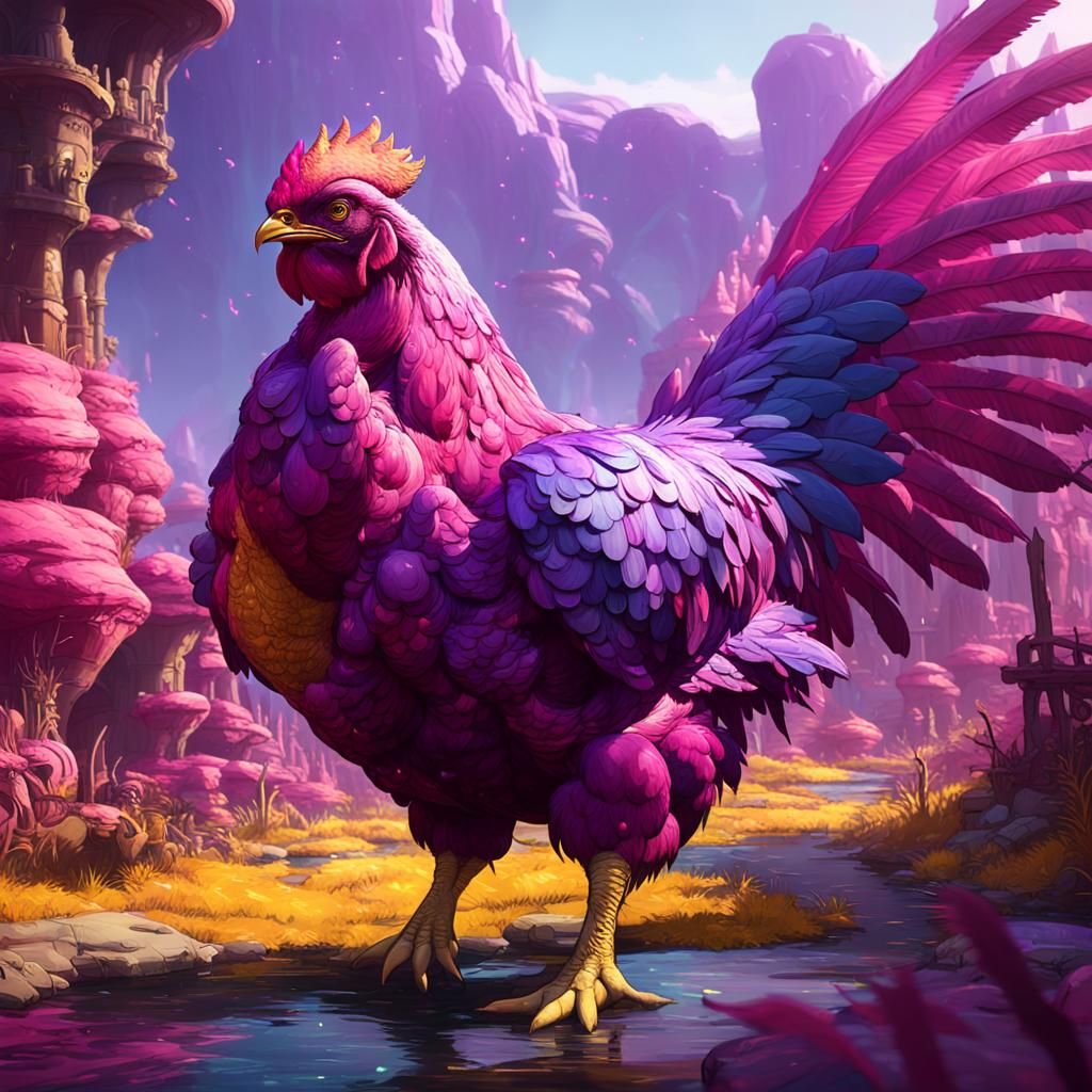 giant pink chicken