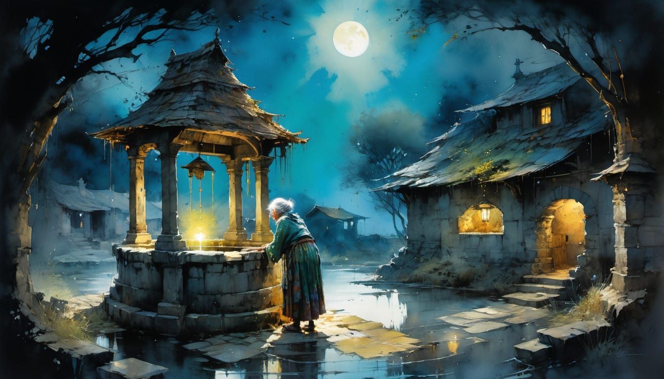 Magic wishing well  by @Superbear