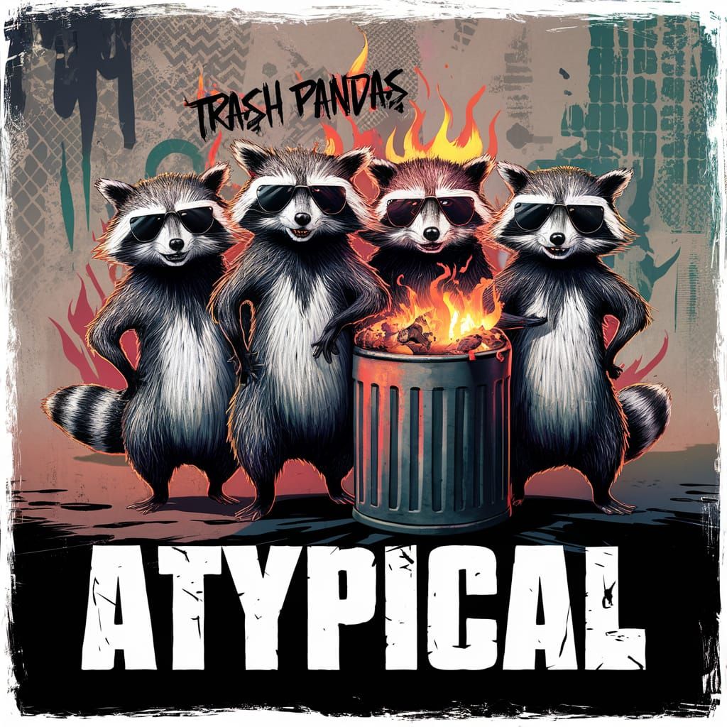 Album of a fictional band called Trash Pandas  by @AnC