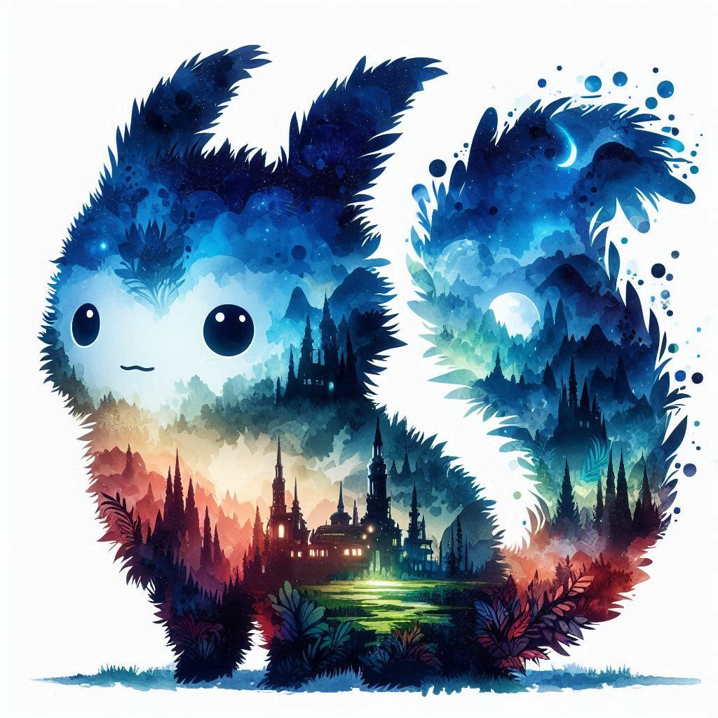 double exposure beautiful fantasy portrait landscape..