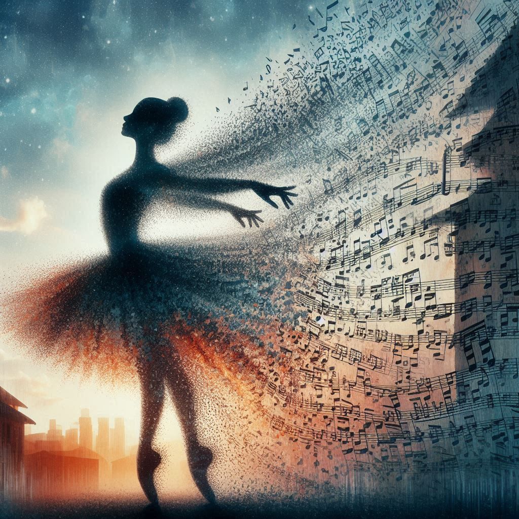 double exposure beautiful fantasy DALL-E 3 portrait landscap...