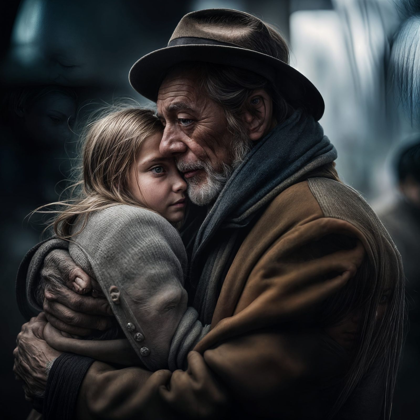 Grandpa's hug - AI Generated Artwork - NightCafe Creator