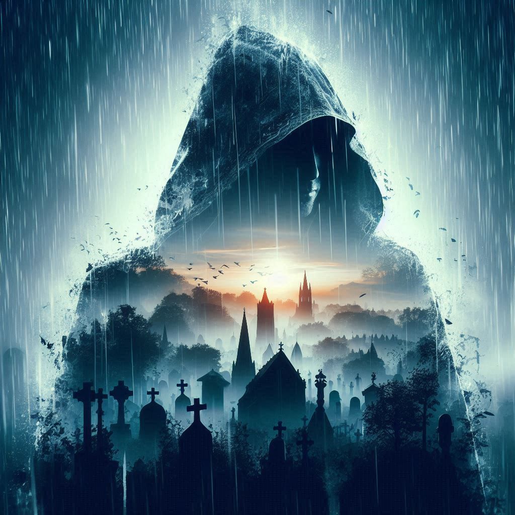 double exposure beautiful fantasy DALL-E 3 portrait landscape..