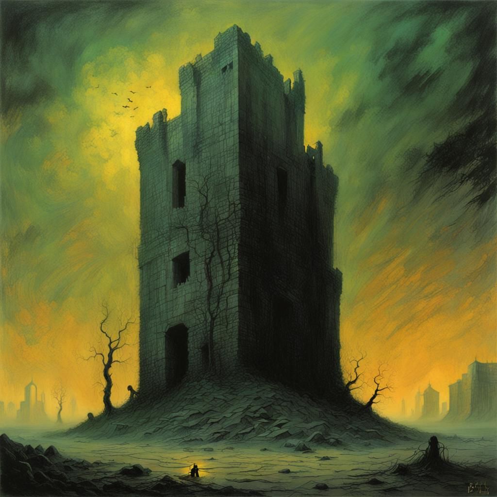Eerie Encounters phantom ruins beksinski