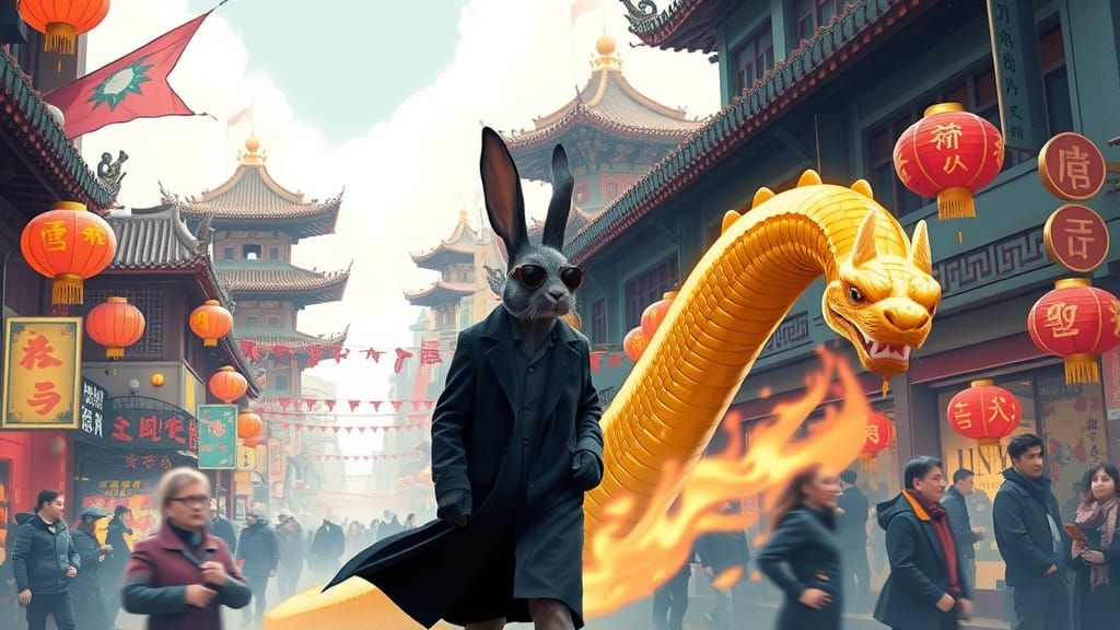 Celestial Chinese Snake Embarks on Grand Adventure, Wishing ...