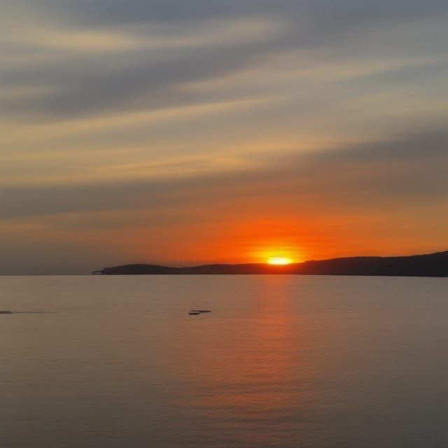 Sunset over the bay
