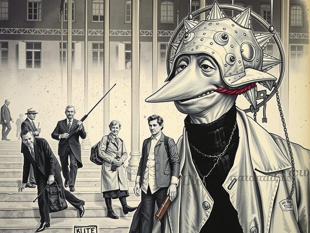 Surreal Collage in Neon Ink and Corrugated Paper