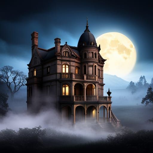 Spooky manor ai generated artwork nightcafe creator