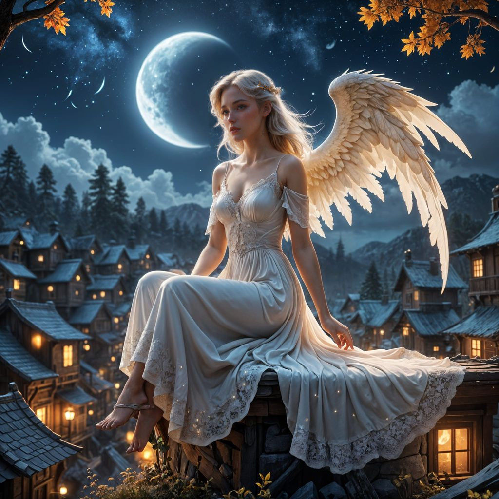 angel under the moonlight  by @thane of fyfe
