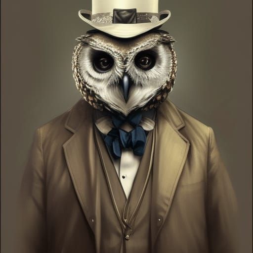 Dapper Owl AI Generated Artwork NightCafe Creator