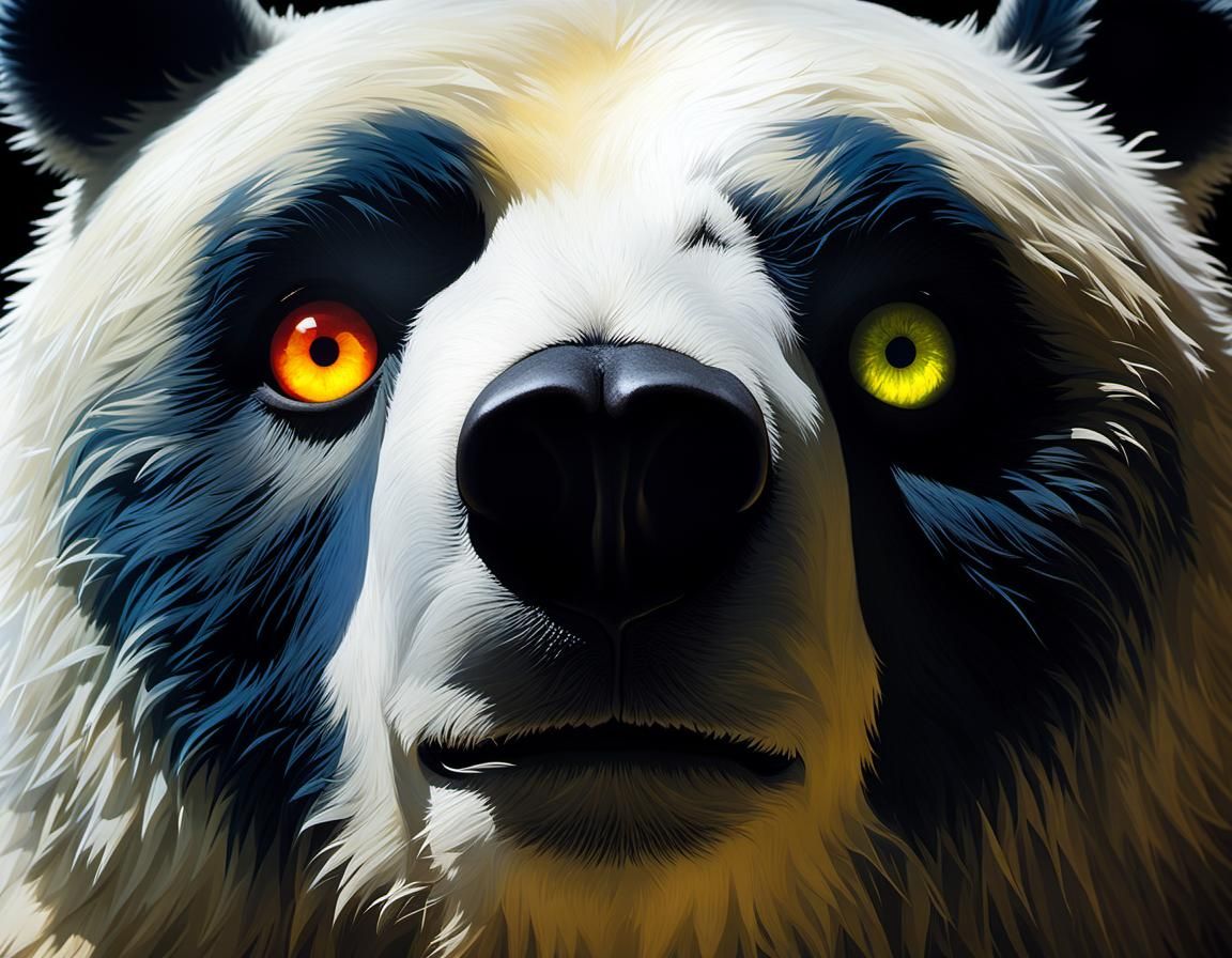 Close-up Microphotograph: "Obese Bear (Lamp Eyes-lit)- Large...