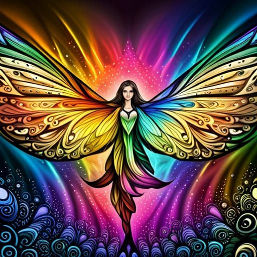 Fairy in Flight - AI Generated Artwork - NightCafe Creator