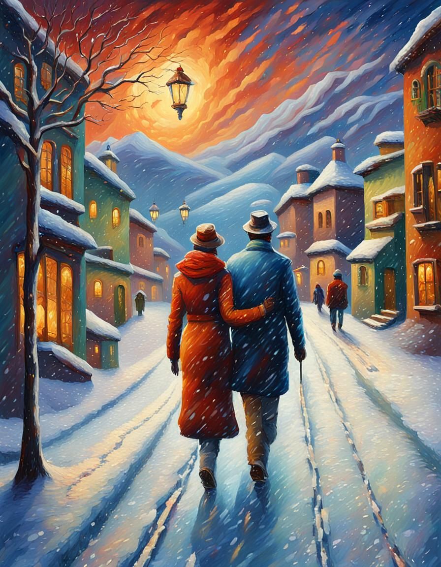A man and women is walking holding hand
