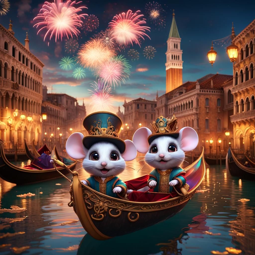 Mice Touring Venice  by @AmandaBroadfoot