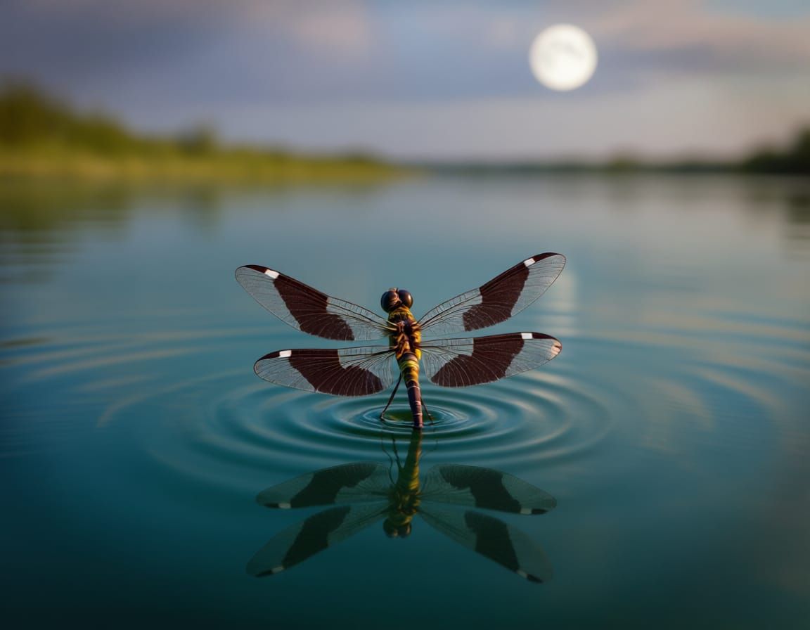 A photograph of a dragonfly
