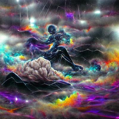 Dark clouds filled with energy