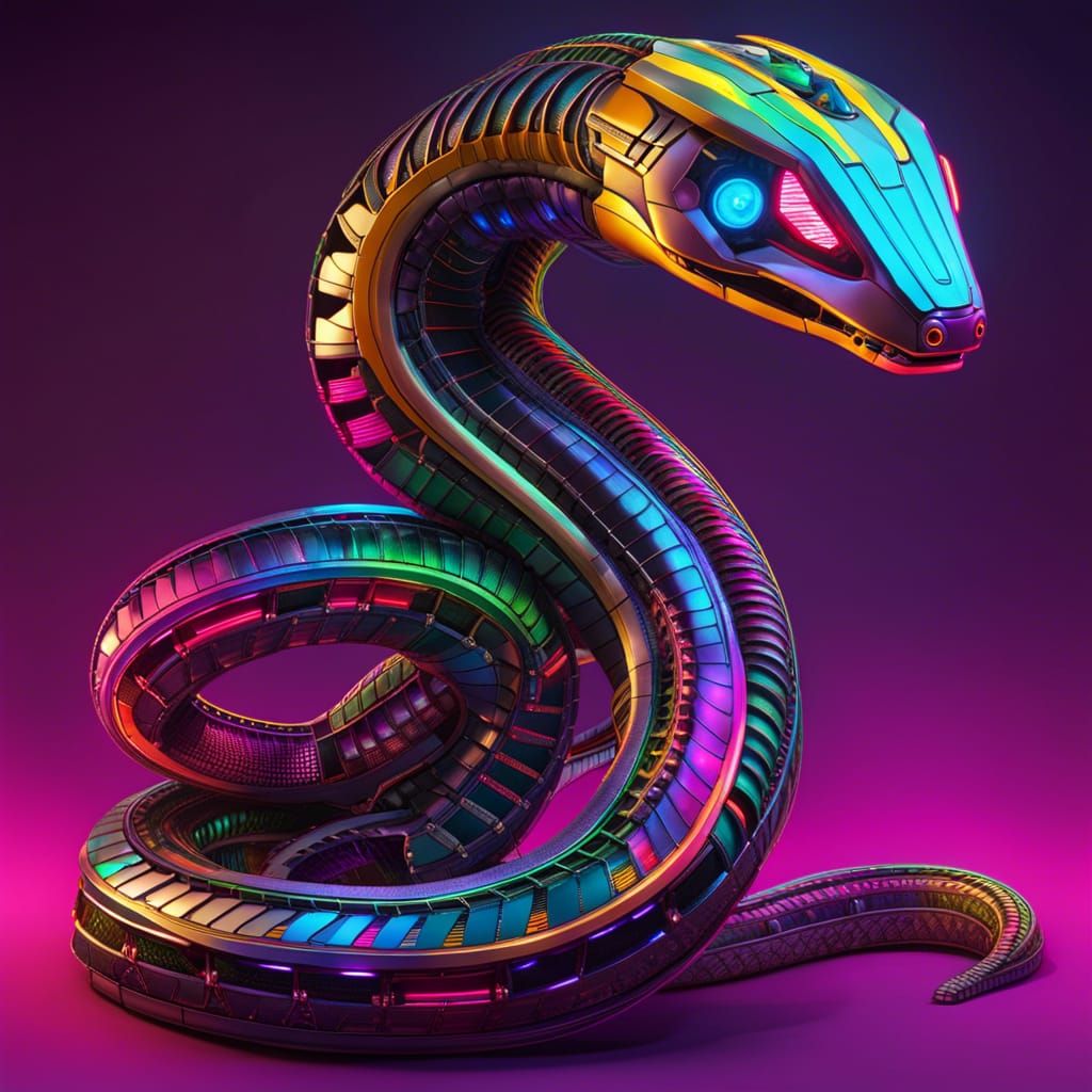 robot pet snake AI Generated Artwork NightCafe Creator