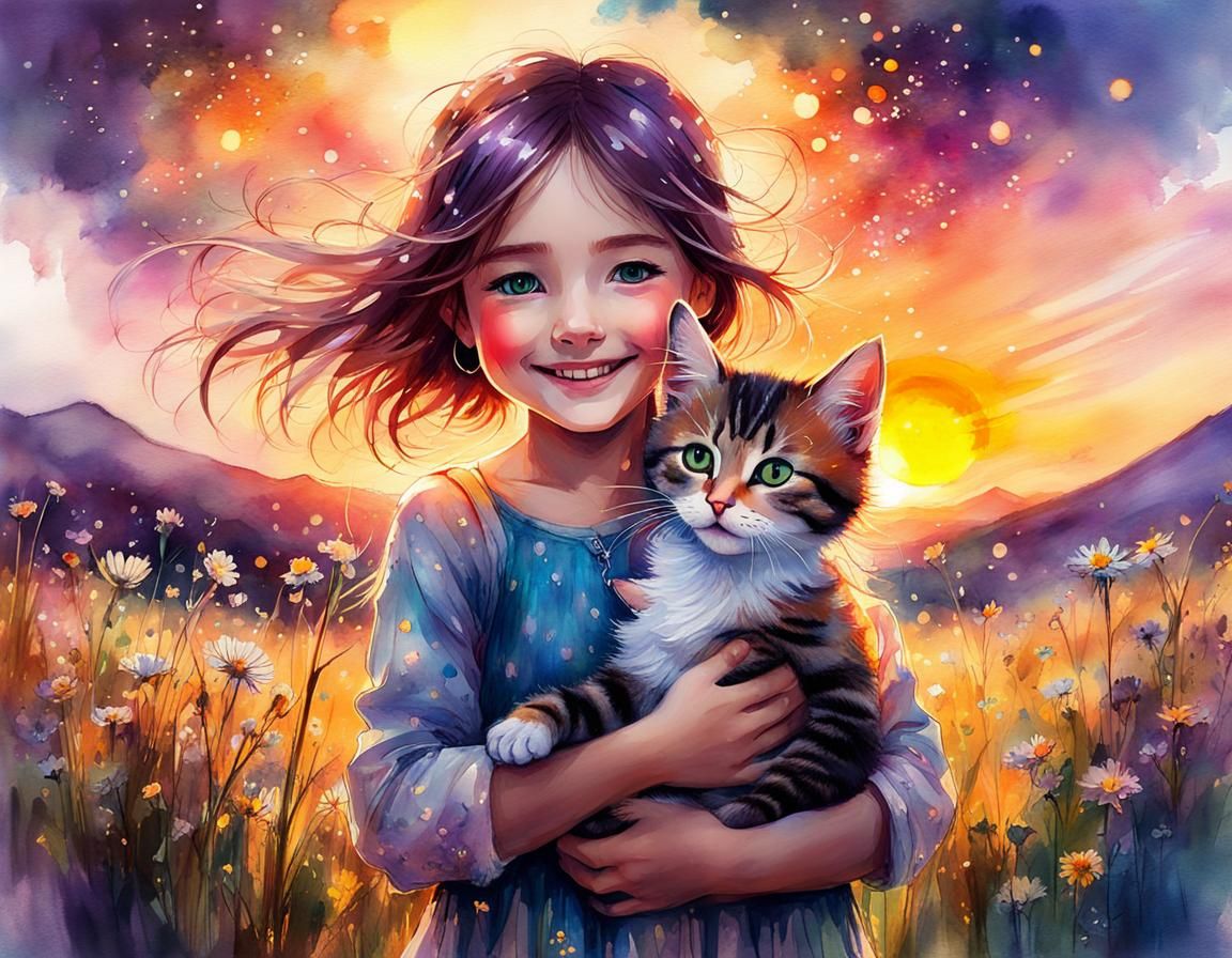 Adorable 5 year old girl Holding A Kitten AR4x3 1773 God Is adorable-5-year-old-girl-holding-a-kitten-ar4x3-1773-god-is