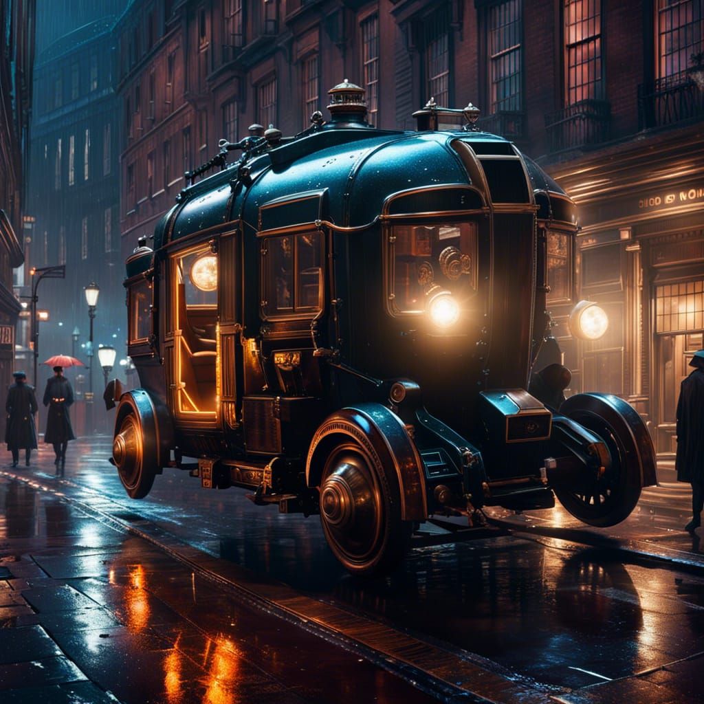 Back to the Future! Victorian-era Flying Car Time-Machine.  by @Austin H