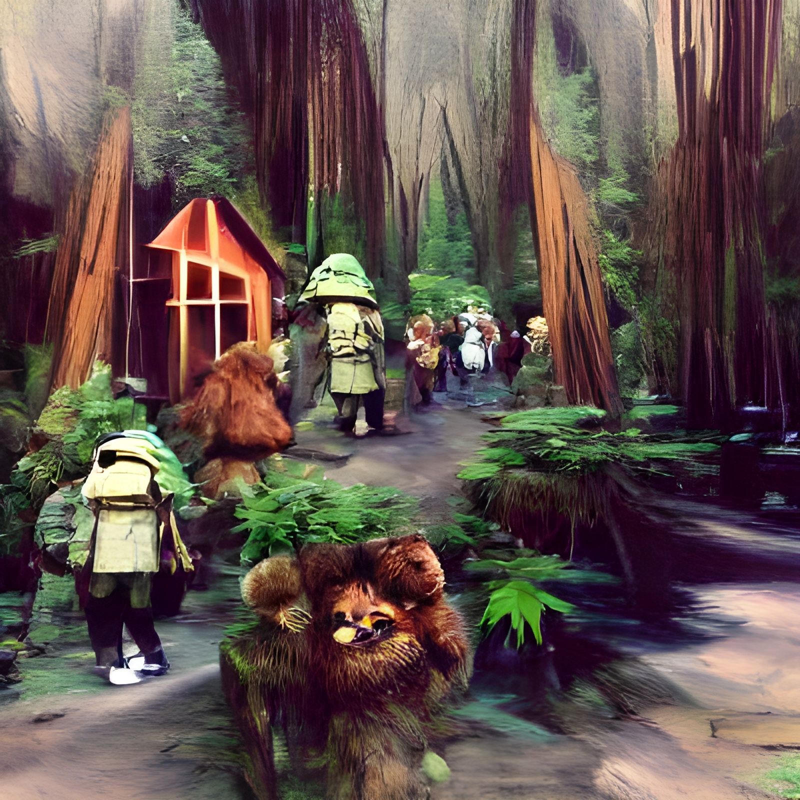 endor ewok village AI Generated Artwork NightCafe Creator