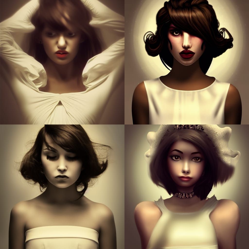 Monster, white dress