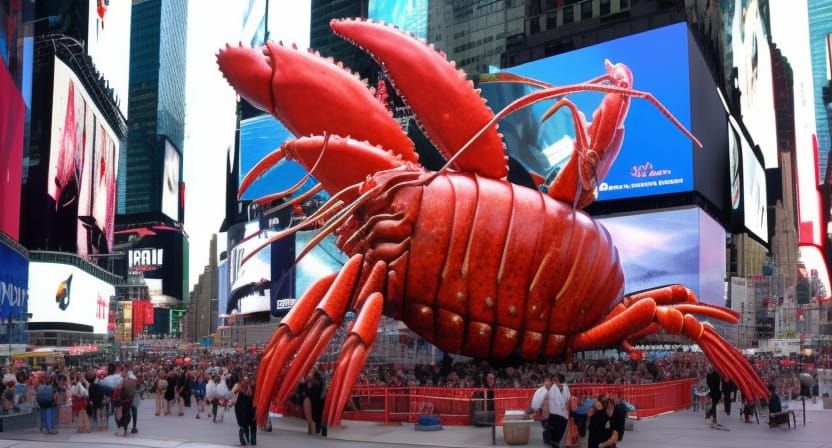 Giant Lobster Stalks Big Apple!