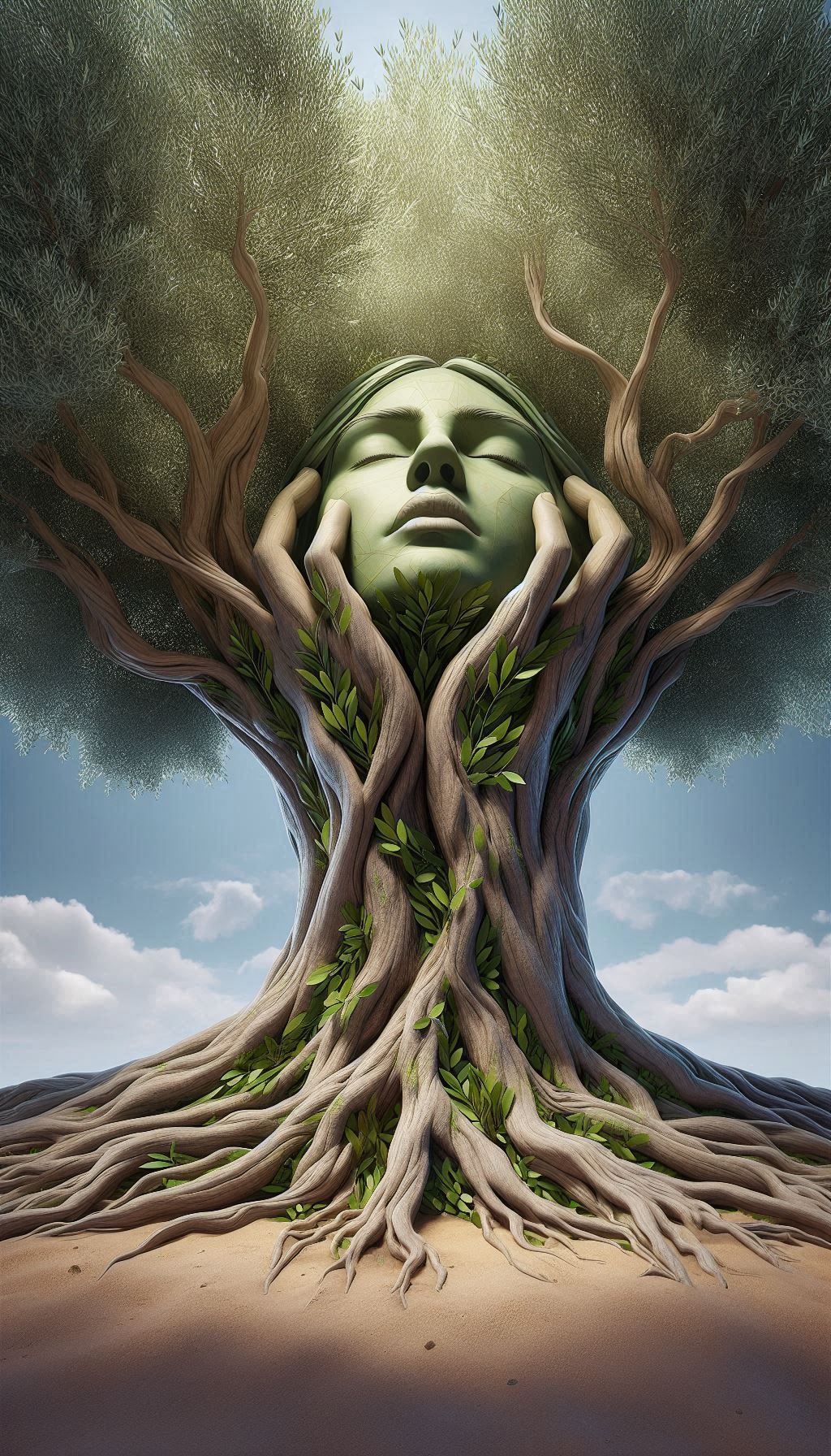 Olive trees are Palestinians with strong roots (DALL-E 3)