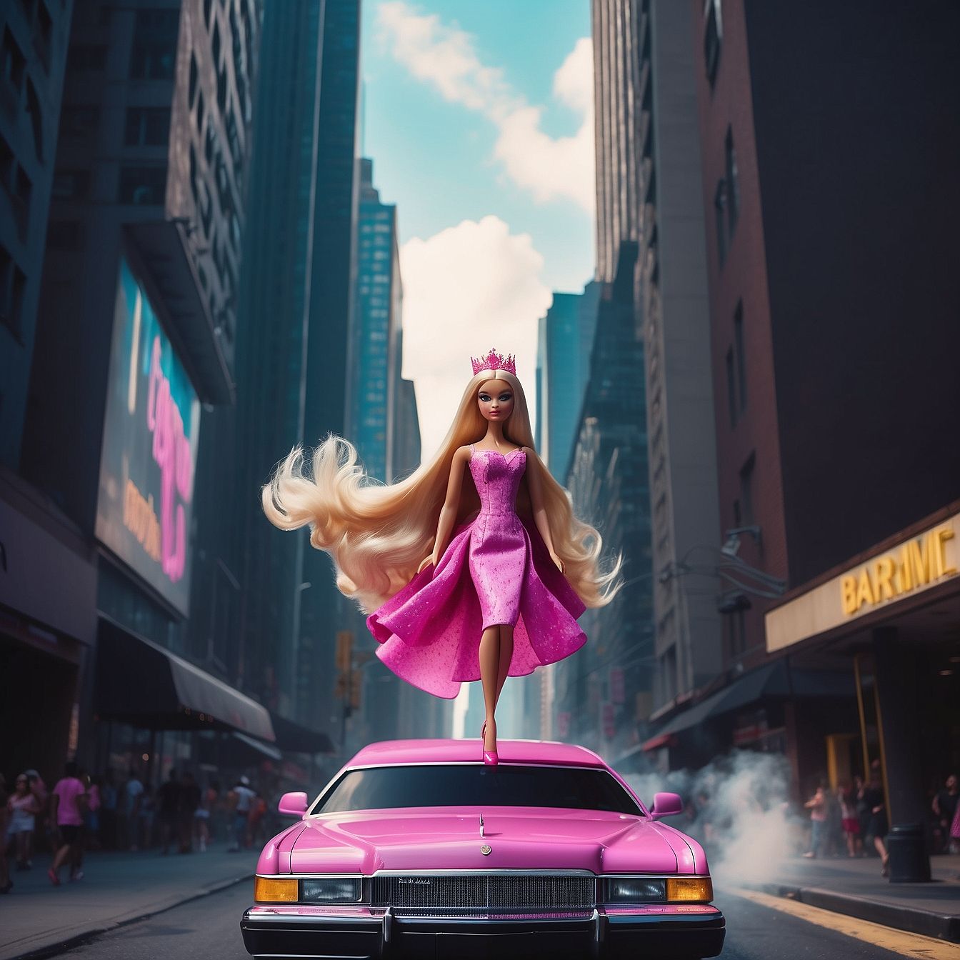 Barbie hits the town