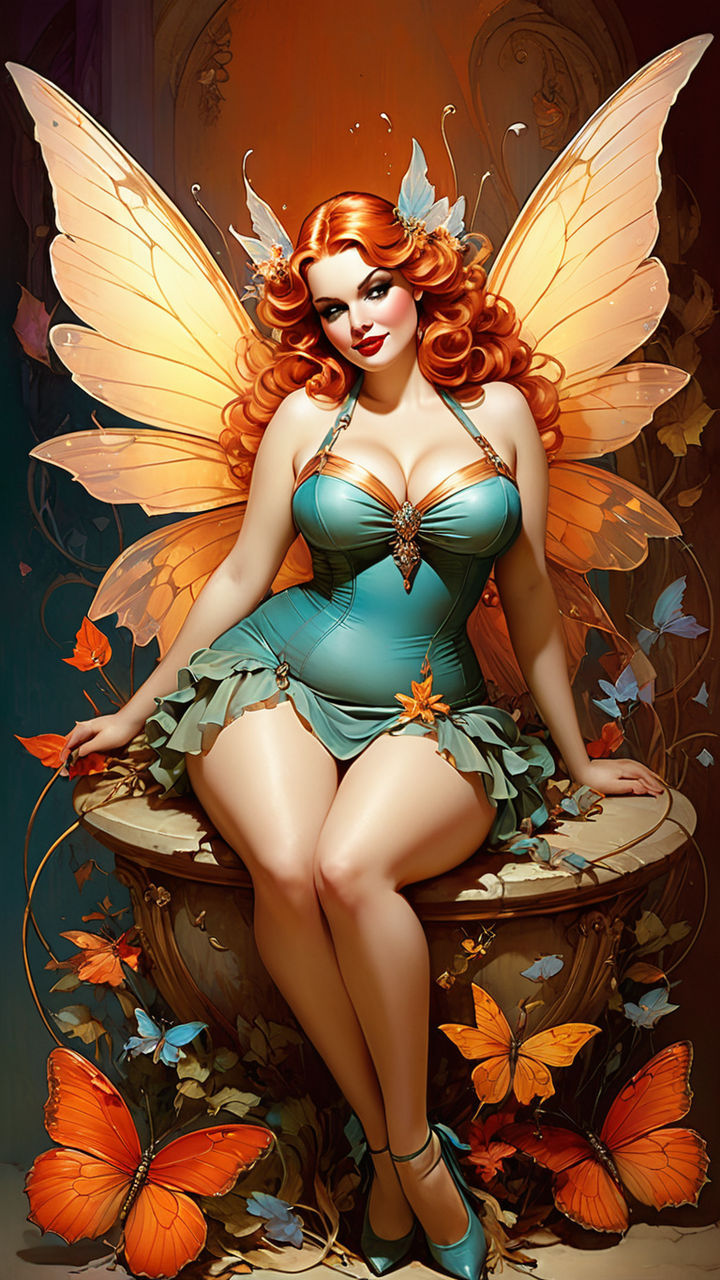 Vintage Retro Pin Up - Spaceman Edition