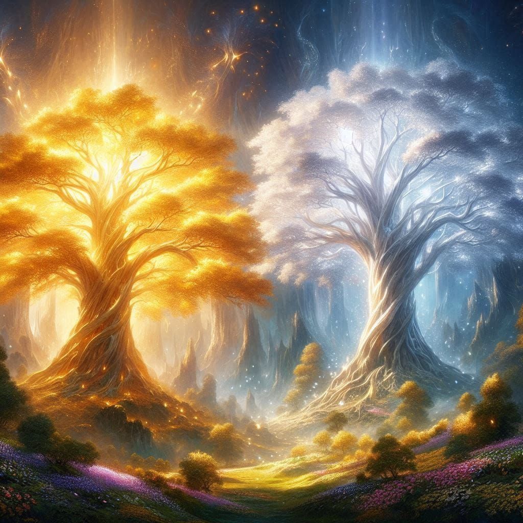 Laurelin and Telperion - The Two Trees of Valinor
