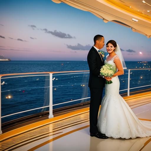 a wonderful wedding on a cruise ship bride and groom