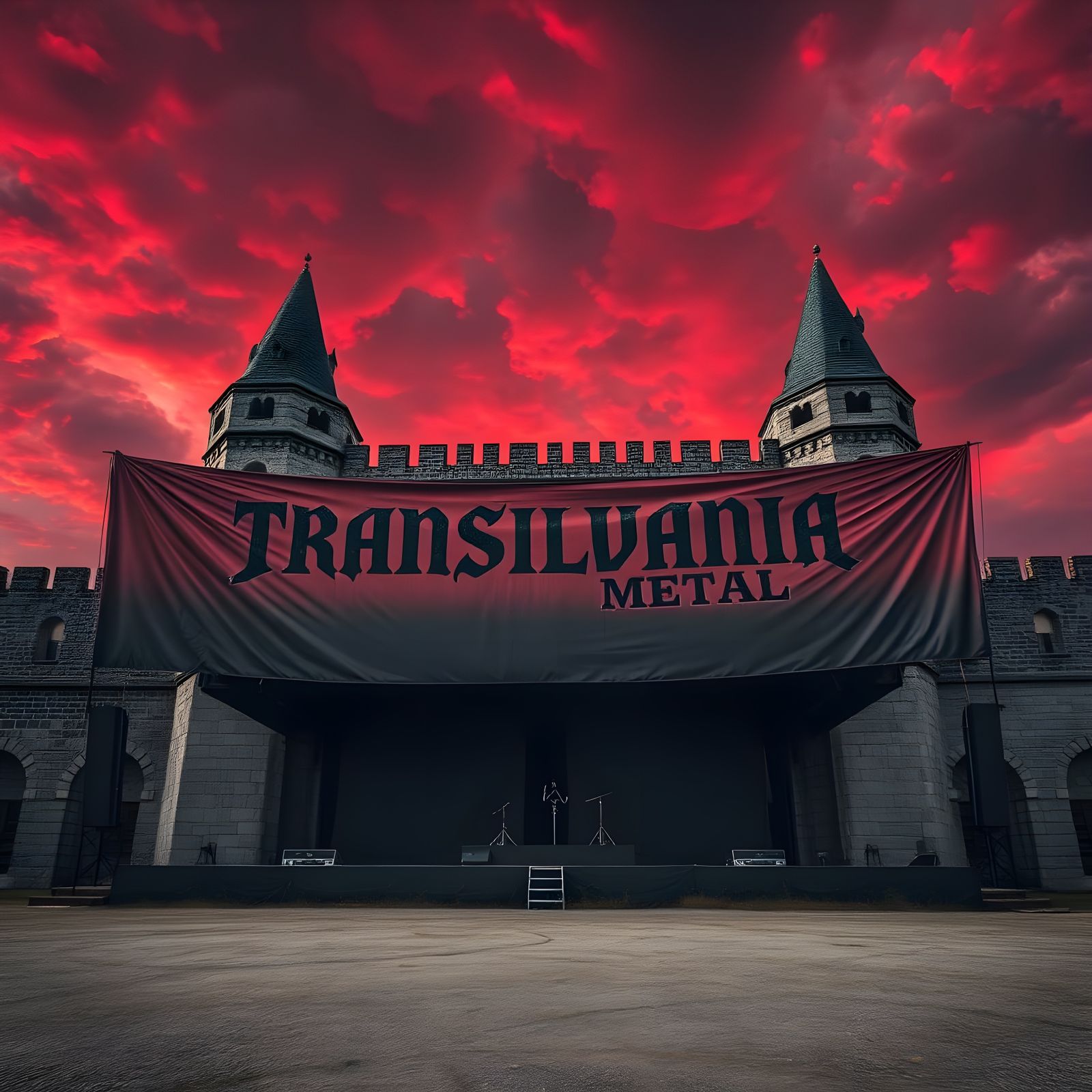 In front of a castle ..... Transilvania Metal