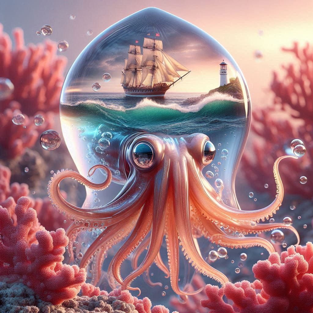 Baby kraken with big dreams