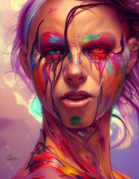 Colorful Demoness - AI Generated Artwork - NightCafe Creator