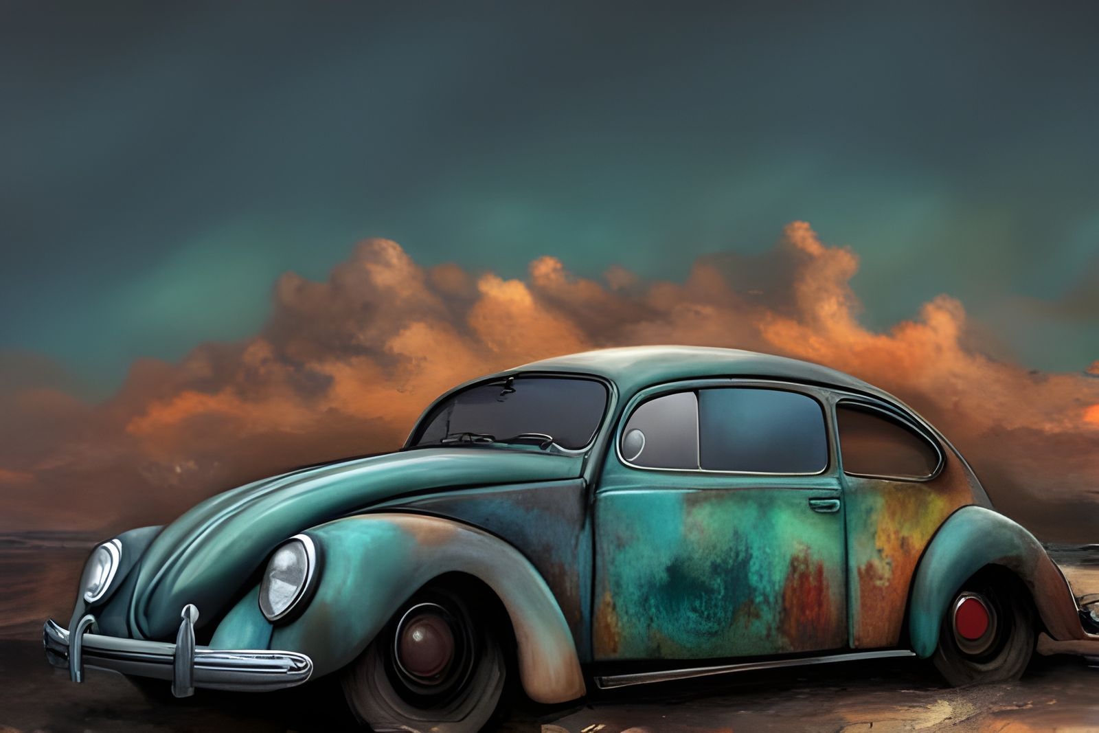 Vw Beetle - Ai Generated Artwork - Nightcafe Creator