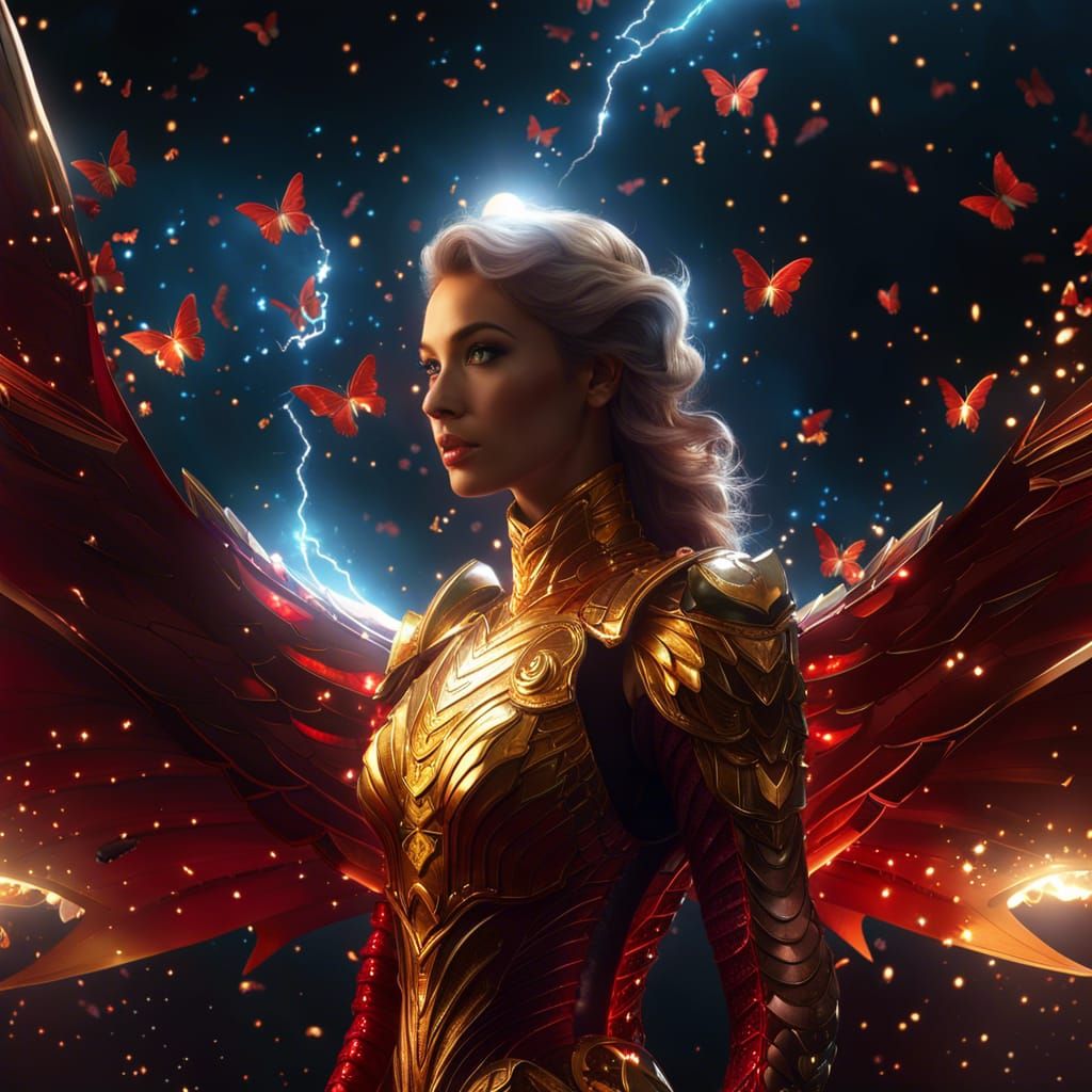 A Red Arc Angel