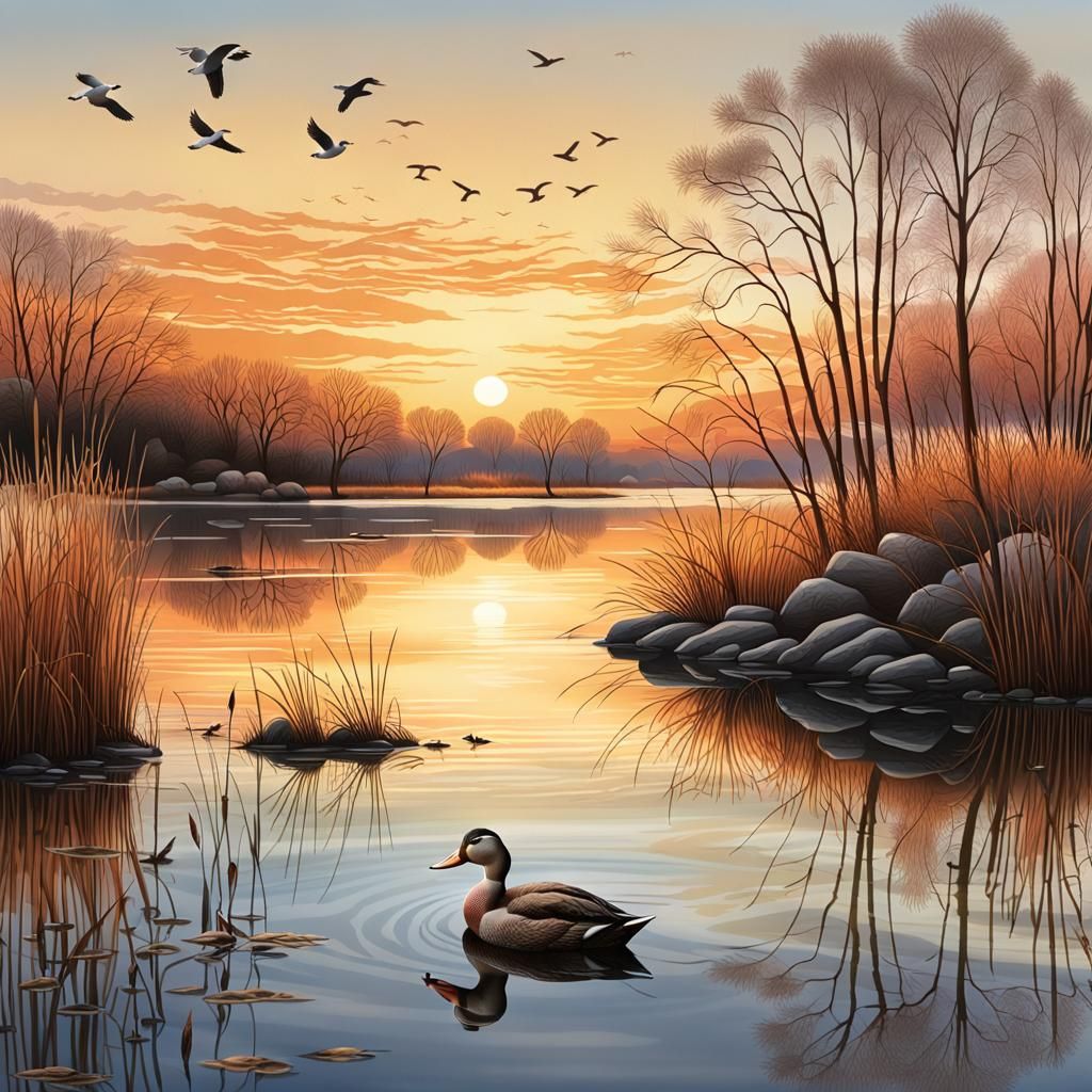 Nature's Harmony at Sunset  by @Pavel