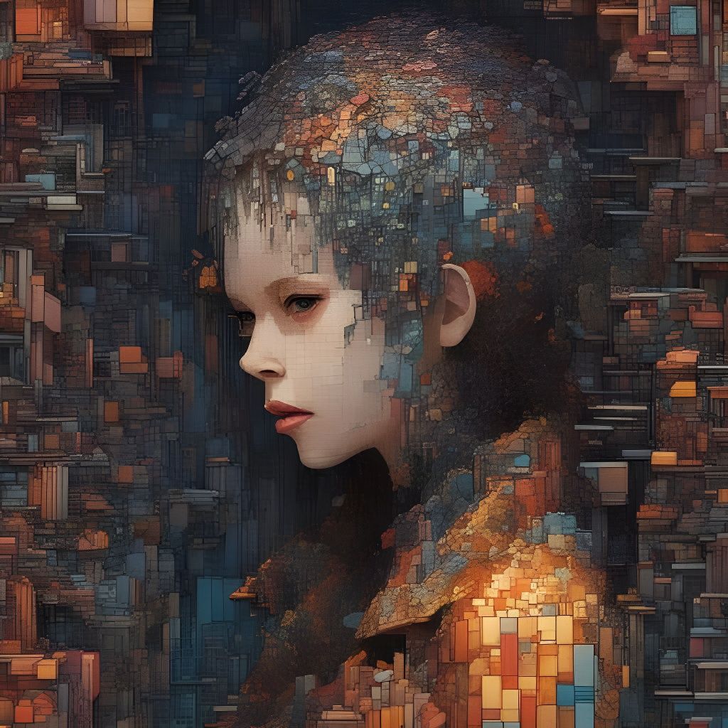 Voxel portrait