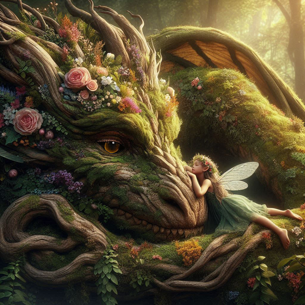 Tree Dragon and the little Fairy