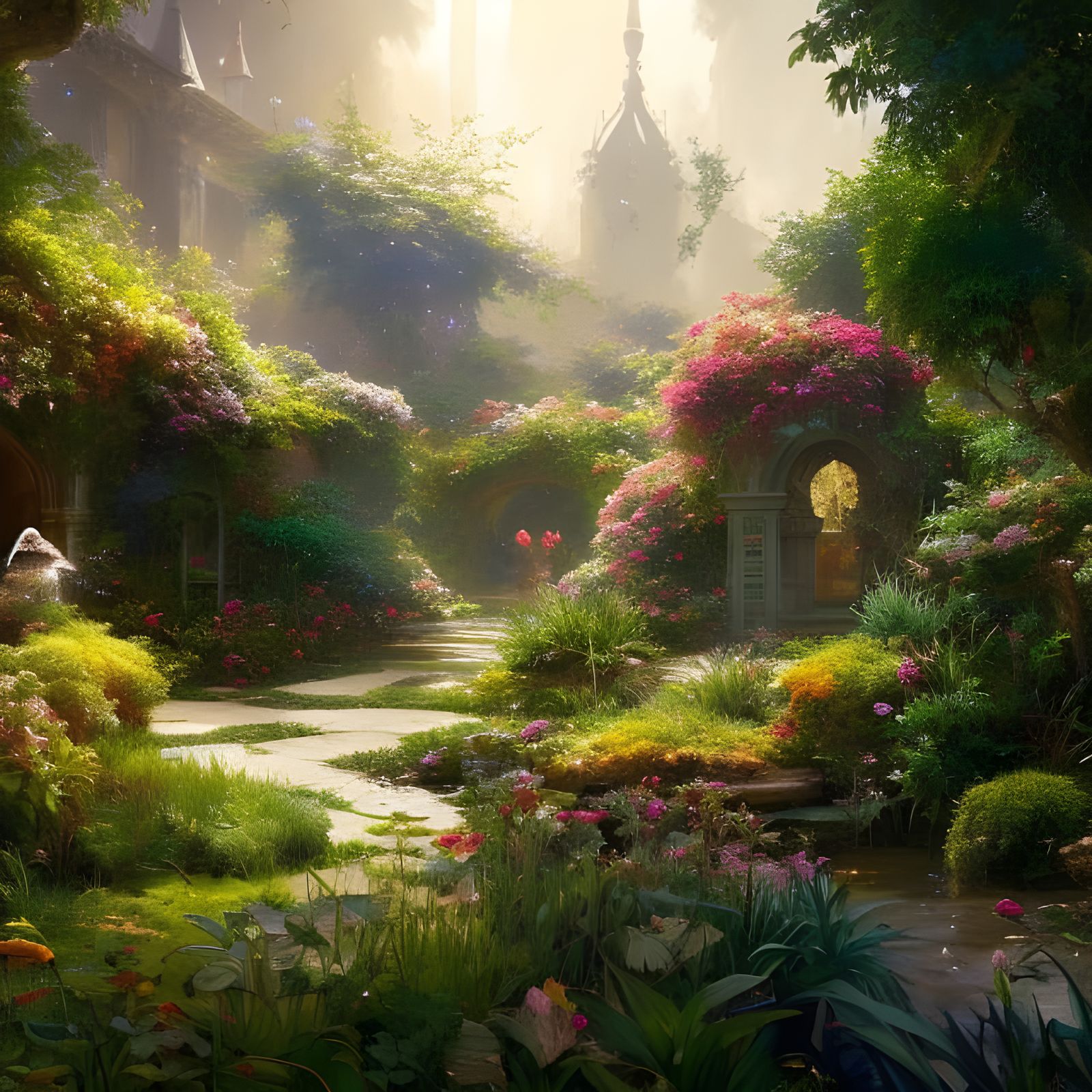 Magical Garden - AI Generated Artwork - NightCafe Creator