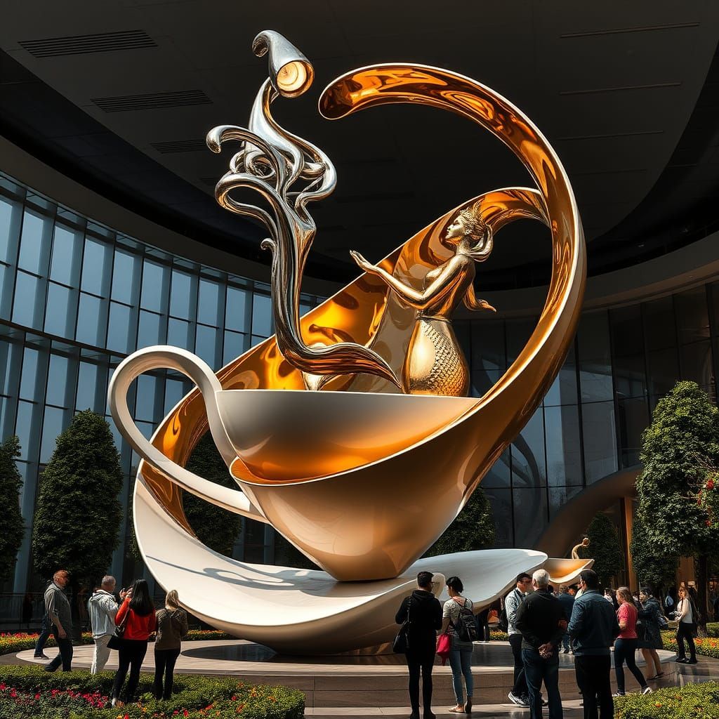 Abstract  NightCafé Sculpture  by @Csf