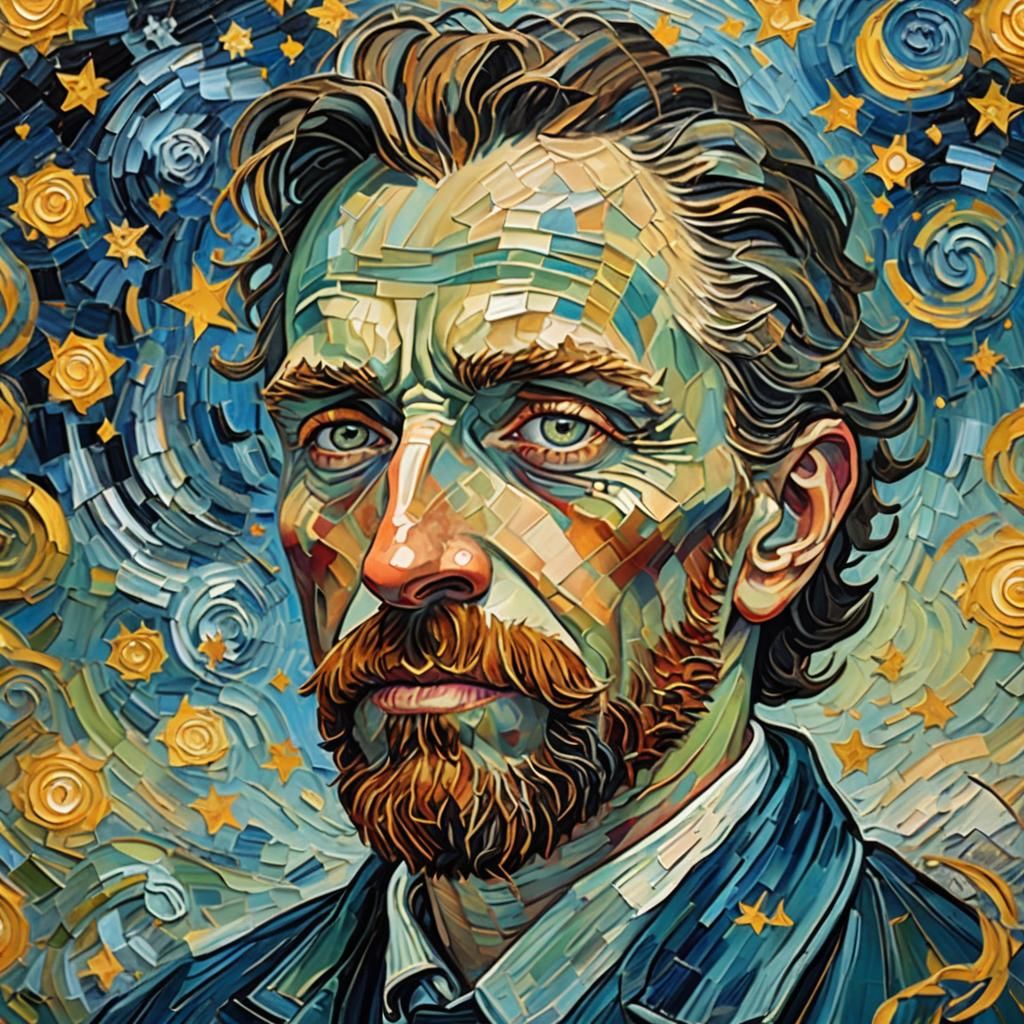 Starry Night by Vincent van Gogh - AI Generated Artwork - NightCafe Creator