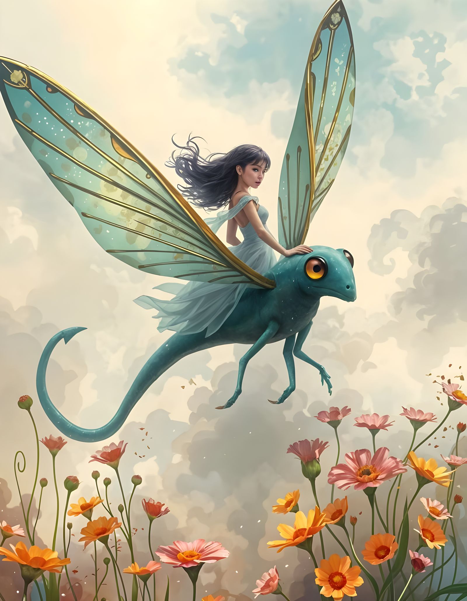 Celestial Joy in Vibrant Colors