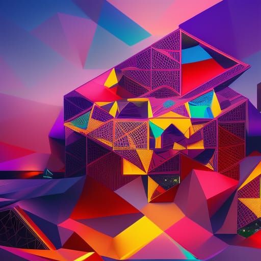 geometric abstract art - AI Generated Artwork - NightCafe Creator