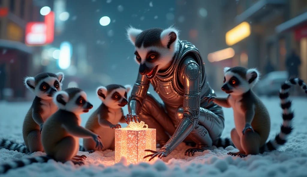 Perysia the Two-Tailed CyberLemur