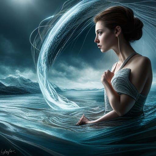 Bubbles in water +  :: Meticulously hyperdetailed fantasy ph...