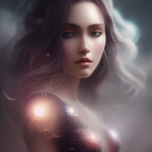 Galaxy Empress Portrait in Watercolour Style