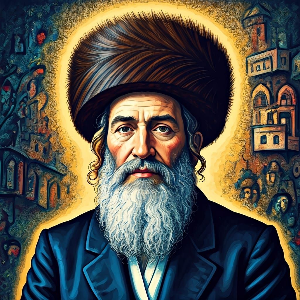 Chassidic Man in Traditional Dress, Chagall-Dürer Style