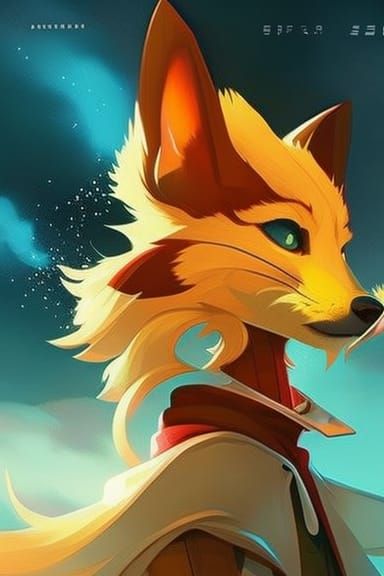 Fox Wizard in Oil Painting Style